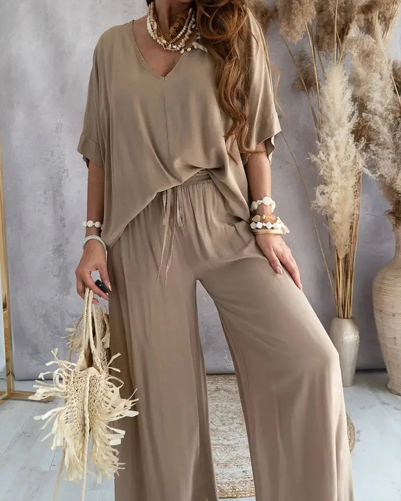 conjunto casual de 2 piezas para mujer